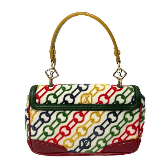 LOUIS VUITTON Vintage LV Logo Velvet Chain Dolly Bag Pochette [104062] - Picture 6 of 14